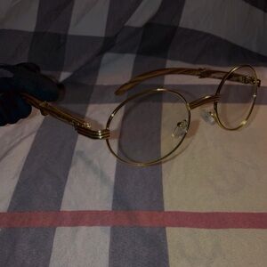 SOLD ‼️Light Brown / Gold rounded designer luxury glasses. NEW